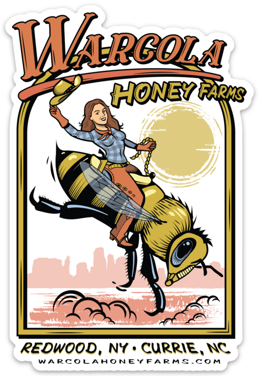Warcola Honey Farms Bee Rider Sticker – Warcola Apiaries